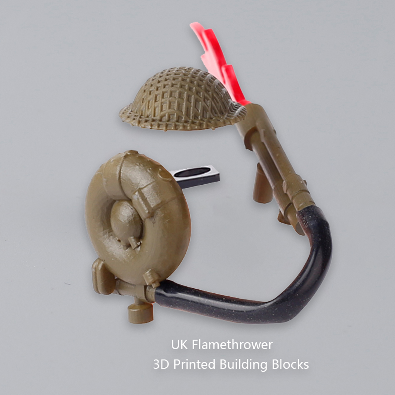 3D Printing Lego Bricks - MOC WW2 militer Inggris MK-II penyembur
