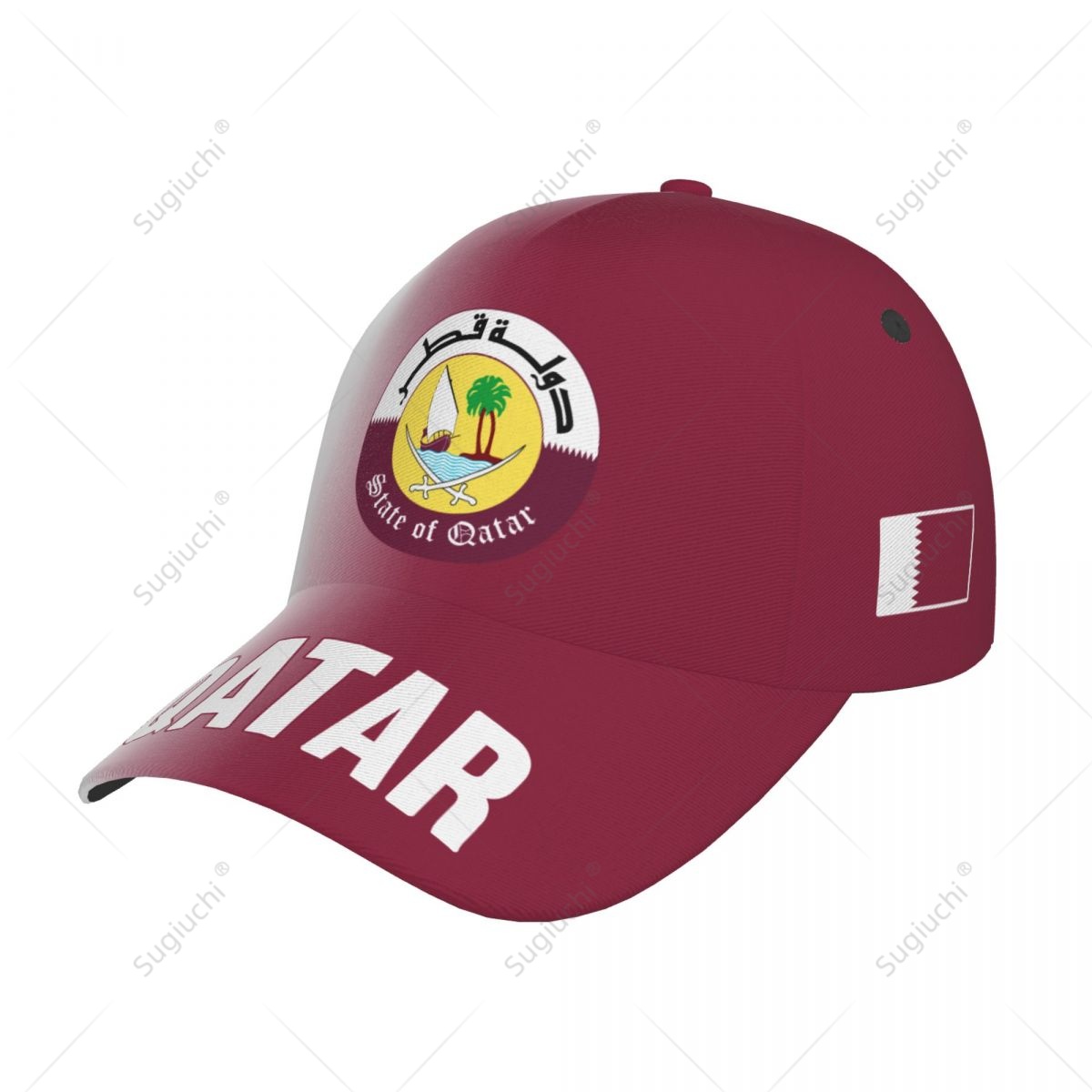 3D Printing Qatar - Topi Baseball Uniseks dengan Motif Bendera