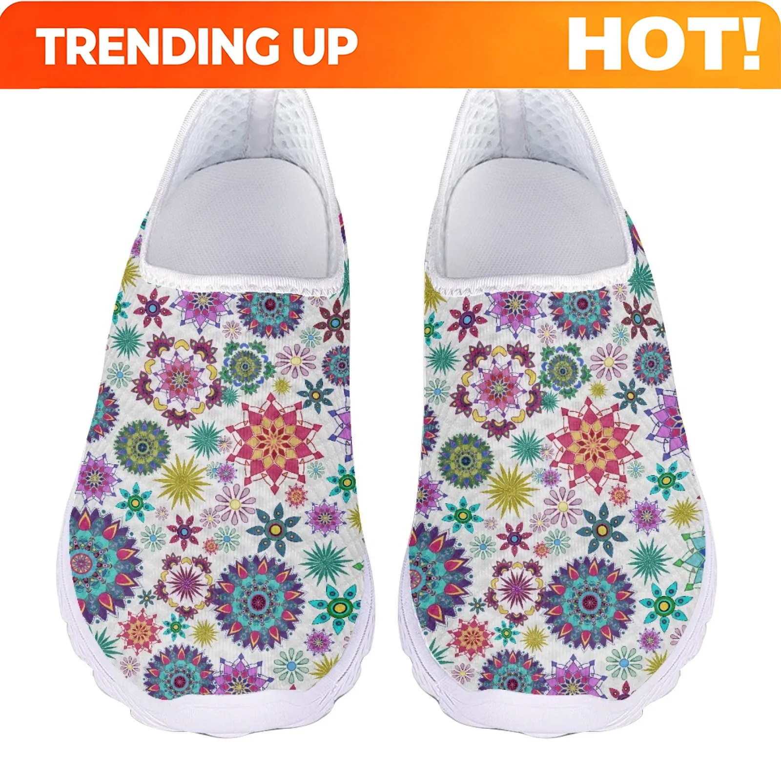3D Printing Nylon - Sepatu Loafers Wanita Cetak 3D Mandala