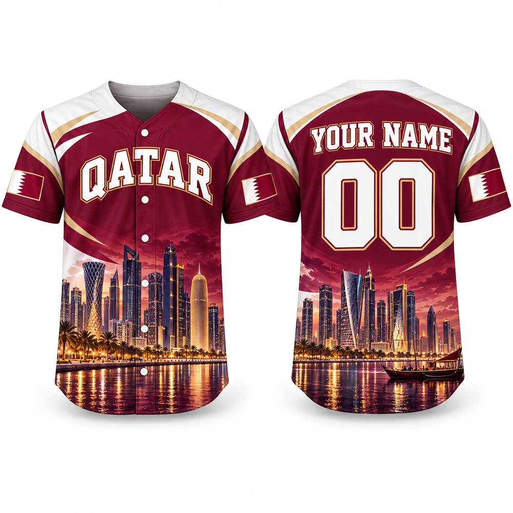 3D Printing Qatar - Kaos Baseball Qatar Doha dan Motif