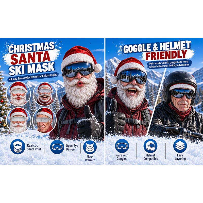 Topeng Ski Orang Tua Lucu 3D,  - 3D Printing Mask ulasan dan harga